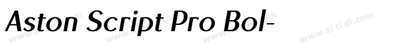 Aston Script Pro Bol字体转换